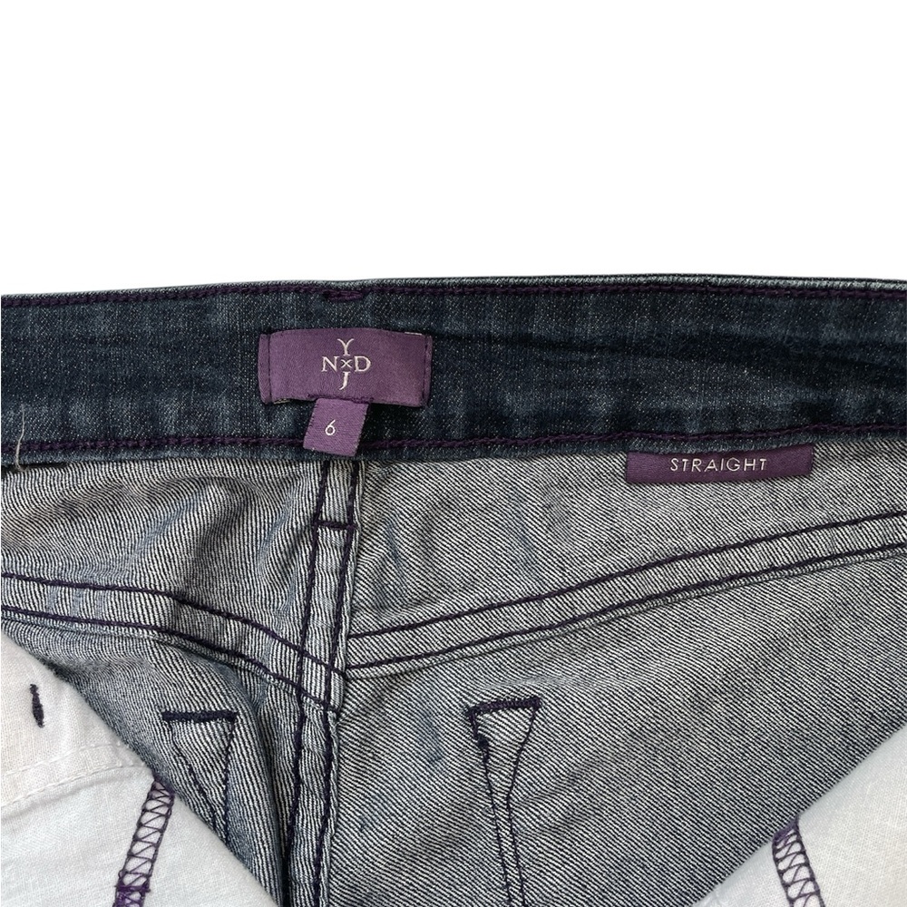NYDJ jeans size 6. Straight leg, Dark wash, gently used - Picture 5 of 9